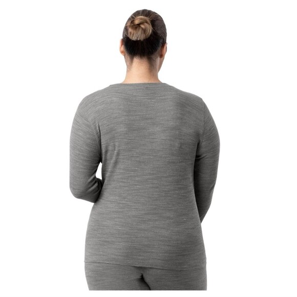 Grey Fruit of the Loom Women's Eversoft Waffle Thermal Top and Bottom Size XXXL - Picture 6 of 11
